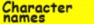 character names